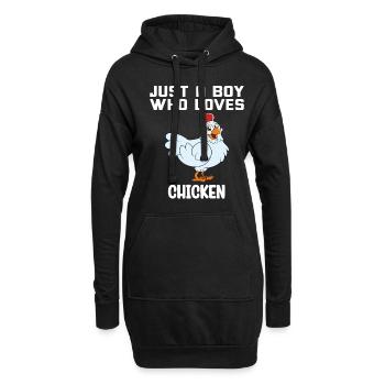 Lustiger Hühner Spruch Huhn - Hoodie-Kleid - Schwarz - Vorne