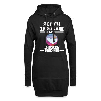 Lustiger Hühner Spruch Huhn - Hoodie-Kleid - Schwarz - Vorne