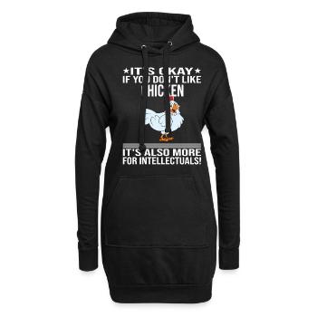 Lustiger Hühner Spruch Huhn - Hoodie-Kleid - Schwarz - Vorne
