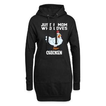 Lustiger Hühner Spruch Huhn - Hoodie-Kleid - Schwarz - Vorne