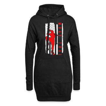 Muay Thai Boxing - Hoodie-Kleid - Schwarz - Vorne