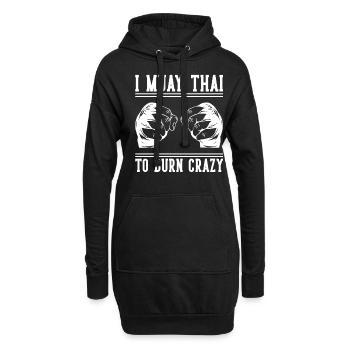 Muay Thai Boxe - Sweat-shirt à capuche long Femme - noir - Devant