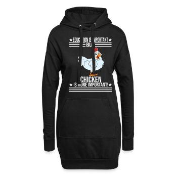 Lustiger Hühner Spruch Huhn - Hoodie-Kleid - Schwarz - Vorne
