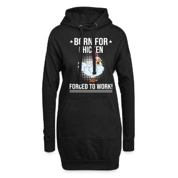Lustiger Hühner Spruch Huhn - Hoodie-Kleid - Schwarz - Vorne