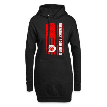 Lustige Krankenschwester Geschenke - Hoodie-Kleid - Schwarz - Vorne