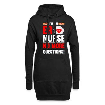 Lustige Krankenschwester Geschenke - Hoodie-Kleid - Schwarz - Vorne
