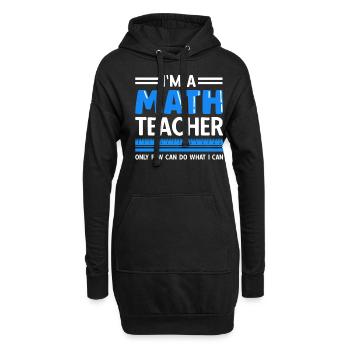 professeur de mathématiques disant mathématicien - Sweat-shirt à capuche long Femme - noir - Devant