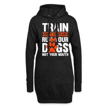 Dresseur de chiens École de chiens Sports canins - Sweat-shirt à capuche long Femme - noir - Devant