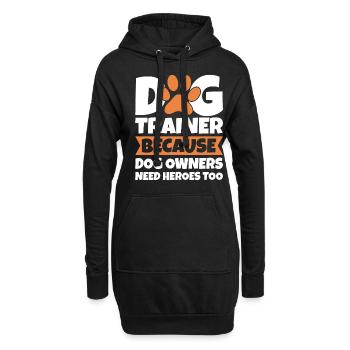 Dresseur de chiens École de chiens Sports canins - Sweat-shirt à capuche long Femme - noir - Devant