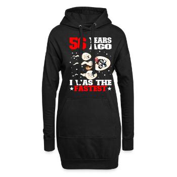 Lustiger Geburtstagsspruch 56 Jahre Alt - Hoodie-Kleid - Schwarz - Vorne