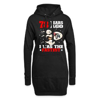 Lustiger Geburtstagsspruch 78 Jahre Alt - Hoodie-Kleid - Schwarz - Vorne