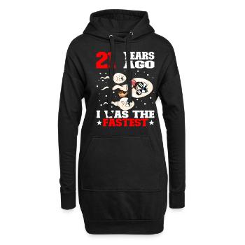 Lustiger Geburtstagsspruch 21 Jahre Alt - Hoodie-Kleid - Schwarz - Vorne