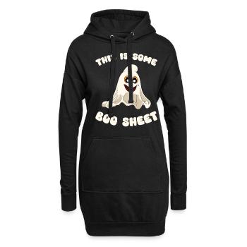 Halloween Kürbis Halloween Geist - Hoodie-Kleid - Schwarz - Vorne