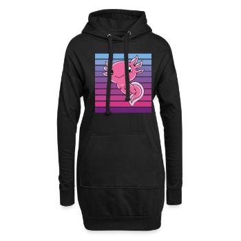 Axolotl mignon Axolotl drôle - Sweat-shirt à capuche long Femme - noir - Devant