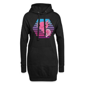 Axolotl mignon Axolotl drôle - Sweat-shirt à capuche long Femme - noir - Devant