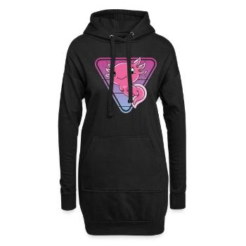 Axolotl mignon Axolotl drôle - Sweat-shirt à capuche long Femme - noir - Devant