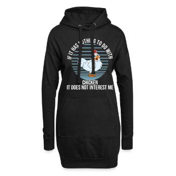 Lustiger Hühner Spruch Huhn - Hoodie-Kleid - Schwarz - Vorne