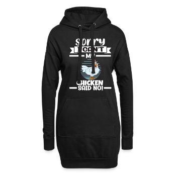 Lustiger Hühner Spruch Huhn - Hoodie-Kleid - Schwarz - Vorne