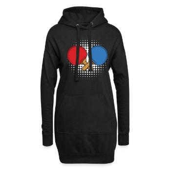 Tennis de table dictant raquette de tennis de table - Sweat-shirt à capuche long Femme - noir - Devant