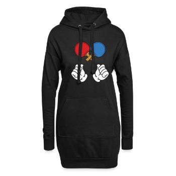 Tennis de table dictant raquette de tennis de table - Sweat-shirt à capuche long Femme - noir - Devant