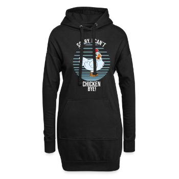 Lustiger Hühner Spruch Huhn - Hoodie-Kleid - Schwarz - Vorne
