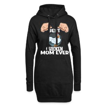 Lustiger Hühner Spruch Huhn - Hoodie-Kleid - Schwarz - Vorne