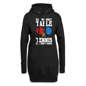 Tennis de table dictant raquette de tennis de table - Sweat-shirt à capuche long Femme - noir - Devant