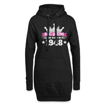 76 Jahre alt Geburtstag 1948 Geburtstagsgeschenk - Hoodie-Kleid - Schwarz - Vorne