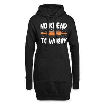 Brot backen Bäcker Bäckerei Brot machen - Hoodie-Kleid - Schwarz - Vorne