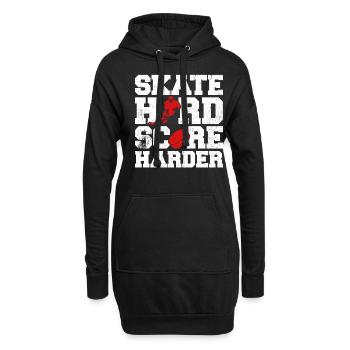 Eishockey Spruch für Eishockeyspieler - Hoodie-Kleid - Schwarz - Vorne