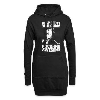 Eishockey Spruch für Eishockeyspieler - Hoodie-Kleid - Schwarz - Vorne
