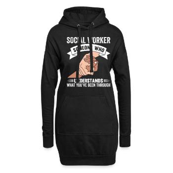 Sozialarbeiter Straßenarbeiter Streetworker - Hoodie-Kleid - Schwarz - Vorne
