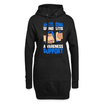 Spondylarthrite ankylosante, spondylarthrite ankylosante - Sweat-shirt à capuche long Femme - noir - Devant