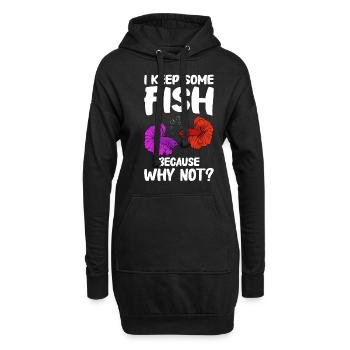 Aquaristik Fischzucht Aquarianer - Hoodie-Kleid - Schwarz - Vorne