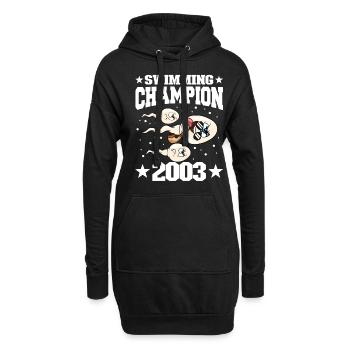 2003 Geburtstag 21 Jahre alt - Hoodie-Kleid - Schwarz - Vorne