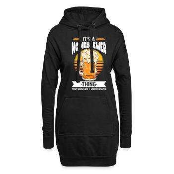 Bière Brassage Amateur Bière Be - Sweat-shirt à capuche long Femme - noir - Devant