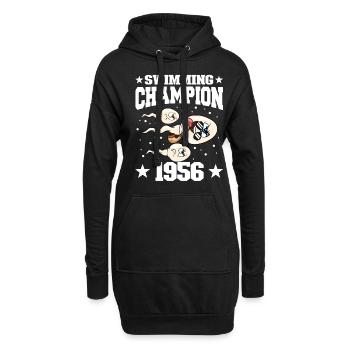 1956 Geburtstag 68 Jahre alt - Hoodie-Kleid - Schwarz - Vorne