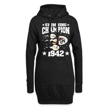 1942 Geburtstag 82 Jahre alt - Hoodie-Kleid - Schwarz - Vorne