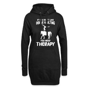 Voltige, Equitation, Dressage - Sweat-shirt à capuche long Femme - noir - Devant