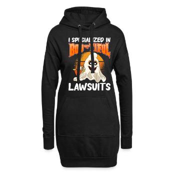 Rechtsanwalt Halloween Kürbis - Hoodie-Kleid - Schwarz - Vorne