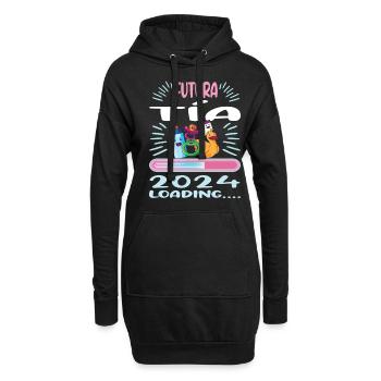 Tante 2024 Tante Werden 2024 - Hoodie-Kleid - Schwarz - Vorne