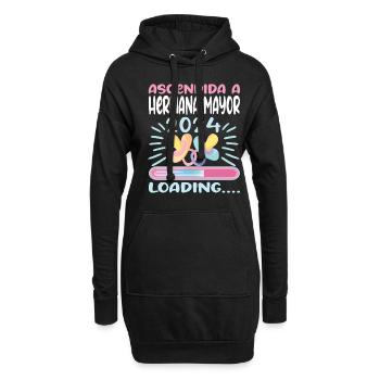 Schwester 2024 Hermana Mayor 2024 - Hoodie-Kleid - Schwarz - Vorne
