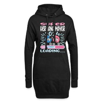 Schwester 2024 Hermana Mayor 2024 - Hoodie-Kleid - Schwarz - Vorne