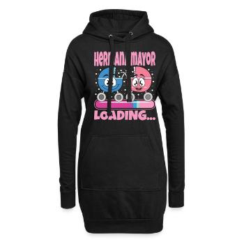 Schwester 2024 Hermana Mayor 2024 - Hoodie-Kleid - Schwarz - Vorne