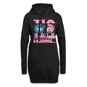 Tante 2024 Tante Werden 2024 - Hoodie-Kleid - Schwarz - Vorne