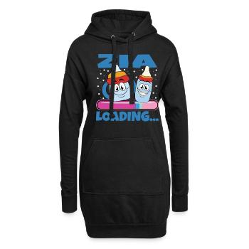 Zia 2024 Loading Tante 2024 - Hoodie-Kleid - Schwarz - Vorne
