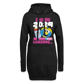 Cousine werden Cousine 2024 - Hoodie-Kleid - Schwarz - Vorne