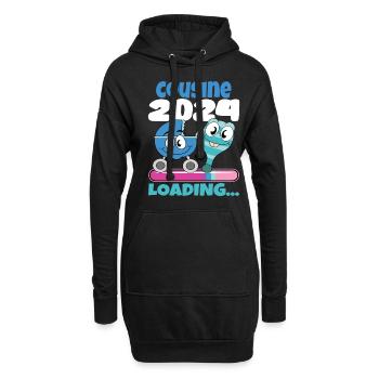 Cousine werden Cousine 2024 - Hoodie-Kleid - Schwarz - Vorne
