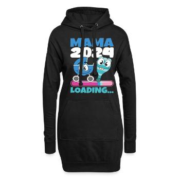 Maman 2024 Enceinte Maman Grossesse - Sweat-shirt à capuche long Femme - noir - Devant