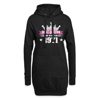 53 Jahre alt Geburtstag 1971 Geburtstag - Hoodie-Kleid - Schwarz - Vorne